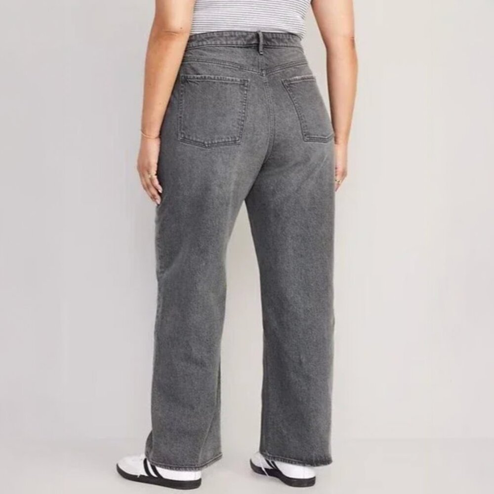 Old Navy Extra High-Rise Sky-Hi Wide Leg Button Fly Jeans - NWT! - Picture 4 of 7